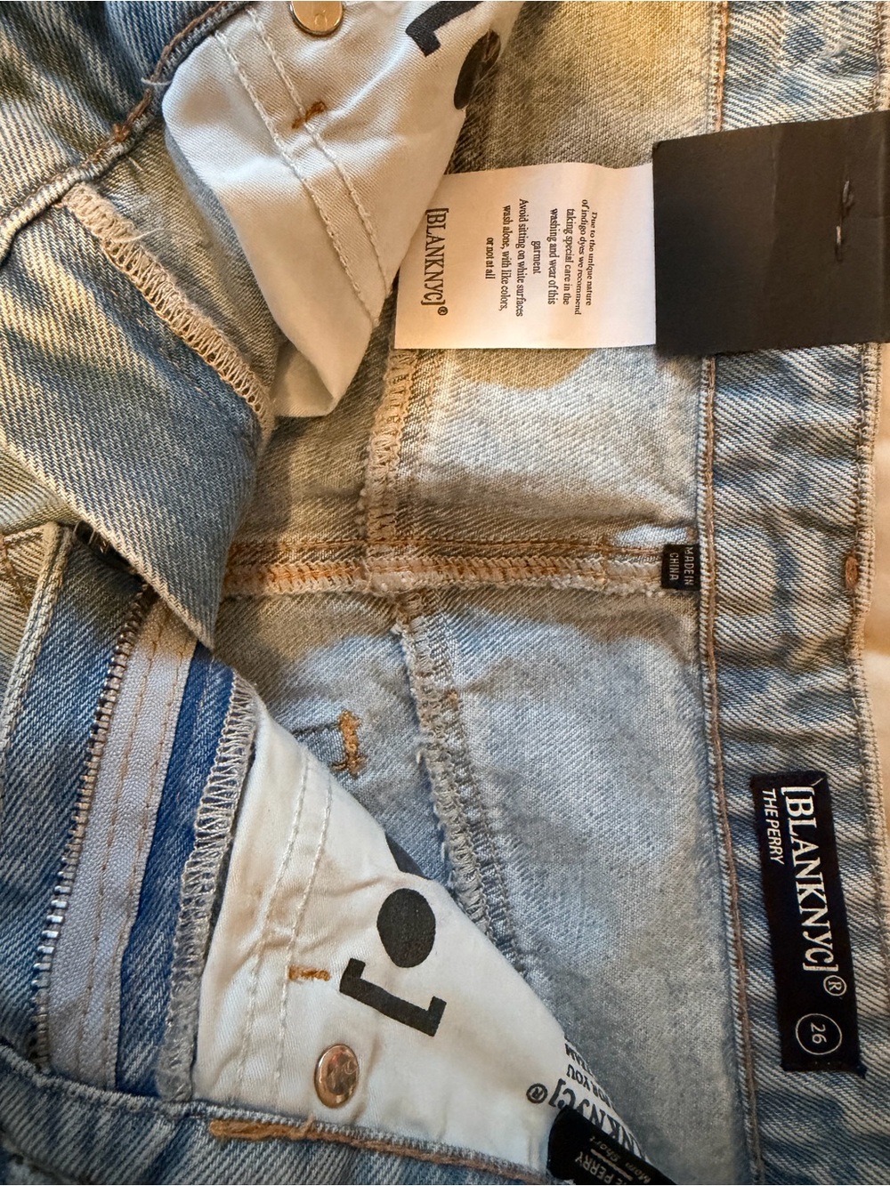 Blank NYC Light Blue High-Rise Rolled Hem Denim Shorts - Picture 8 of 10